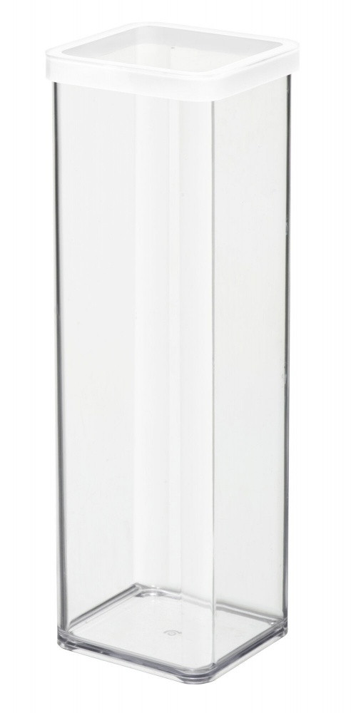 Boîte ROTHO plastique, l.10 x P.10 x H.28.5 cm, 2 l, transparent / blanc