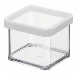 Boîte ROTHO plastique, l.10 x P.10 x H.7.2 cm, 0.5 l,  transparent / blanc - ROTHO