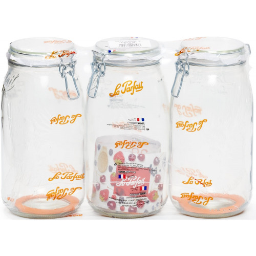 Lot de 3 bocaux LE PARFAIT  Super 3L - LE PARFAIT