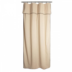 Rideau Klervie naturel noir l. 135 x H. 260 cm - JBY CREATION