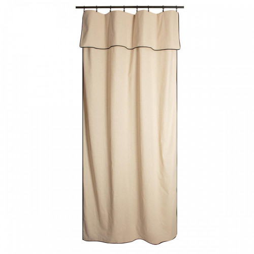 Rideau Klervie naturel noir l. 135 x H. 260 cm - JBY CREATION