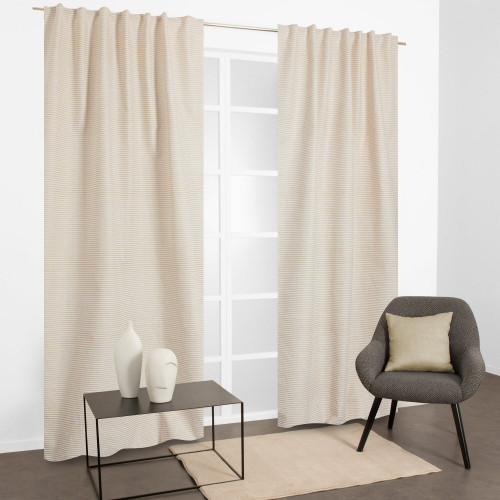 Rideau tamisant, Izoa beige l.140 x H.240 cm - JBY CREATION