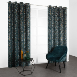 Rideau tamisant, Jelya bleu l.140 x H.240 cm de marque JBY CREATION, référence: B9112800