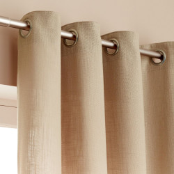Rideau tamisant, Joey, l.140 x H.250 cm, coton beige de marque Sans marque, référence: B9112900