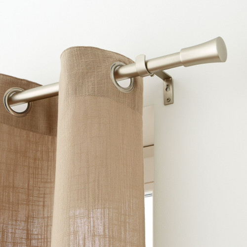 Rideau tamisant, Joey, l.140 x H.250 cm, coton beige - Sans marque