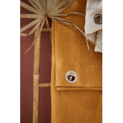 Rideau tamisant, Joey, l.140 x H.250 cm, coton ocre - Sans marque