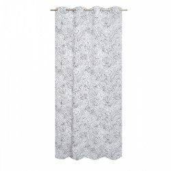Rideau tamisant, Lizon blanc noir l.135 x H.240 cm - JBY CREATION