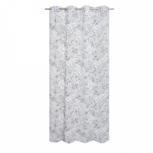 Rideau tamisant, Lizon blanc noir l.135 x H.240 cm - JBY CREATION