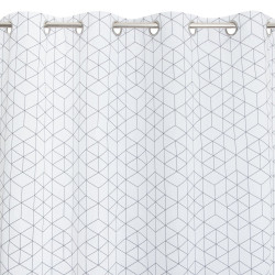 Rideau tamisant, Tesso blanc noir l.135 x H.240 cm de marque JBY CREATION, référence: B9113500