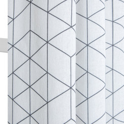 Rideau tamisant, Tesso blanc noir l.135 x H.240 cm - JBY CREATION