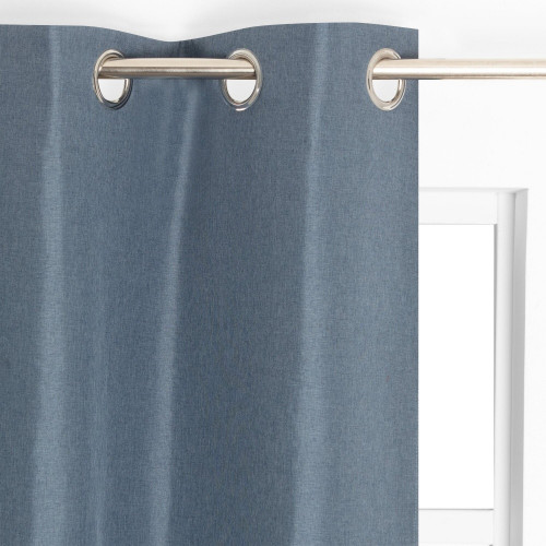 Rideau thermique, Chambray bleu l.135 x H.240 cm - JBY CREATION