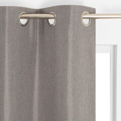 Rideau thermique, Chambray gris l.135 x H.240 cm - JBY CREATION