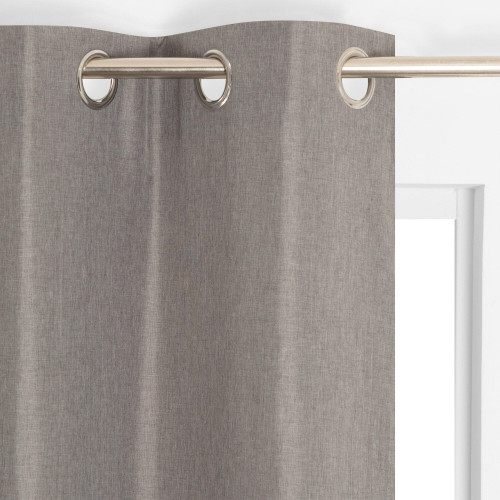 Rideau thermique, Chambray gris l.135 x H.240 cm - JBY CREATION