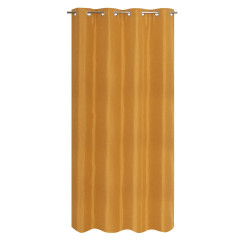 Rideau thermique, Chambray jaune curry l.135 x H.240 cm - JBY CREATION