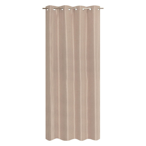 Rideau thermique, Chambray taupe l.135 x H.240 cm - JBY CREATION