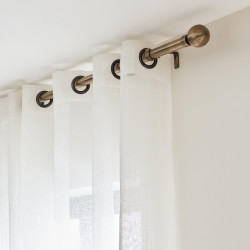 Voilage tamisant Kaolin, l.300 x H.250 cm, blanc écru de marque LINDER, référence: B9114500