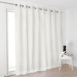 Voilage tamisant Kaolin, l.300 x H.250 cm, blanc écru - LINDER
