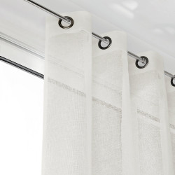 Voilage tamisant Kaolin, l.300 x H.250 cm, blanc écru - LINDER