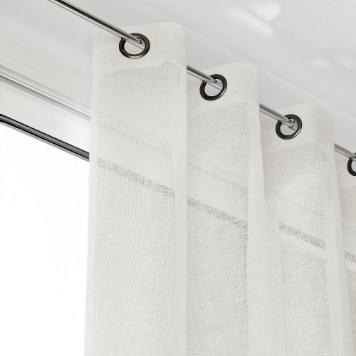Voilage tamisant Kaolin, l.300 x H.250 cm, blanc écru - LINDER