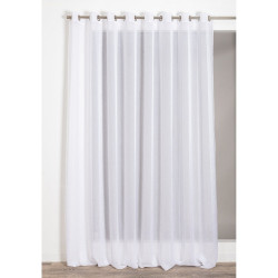 Voilage tamisant, Aleria blanc l.300 x H.240 cm - ROCLE