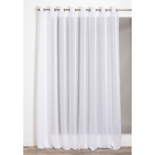 Voilage tamisant, Aleria blanc l.300 x H.240 cm - ROCLE