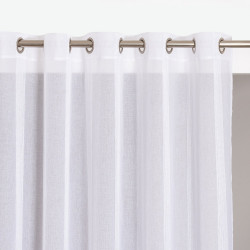 Voilage tamisant, Aleria blanc l.300 x H.240 cm - ROCLE