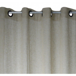 Voilage tamisant, Kaolin, beige H.240 x l.150 cm de marque Sans marque, référence: B9114800