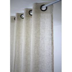 Voilage tamisant, Kaolin, beige H.240 x l.150 cm - Sans marque