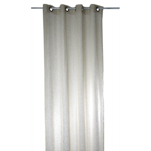 Voilage tamisant, Kaolin, beige H.240 x l.150 cm - Sans marque