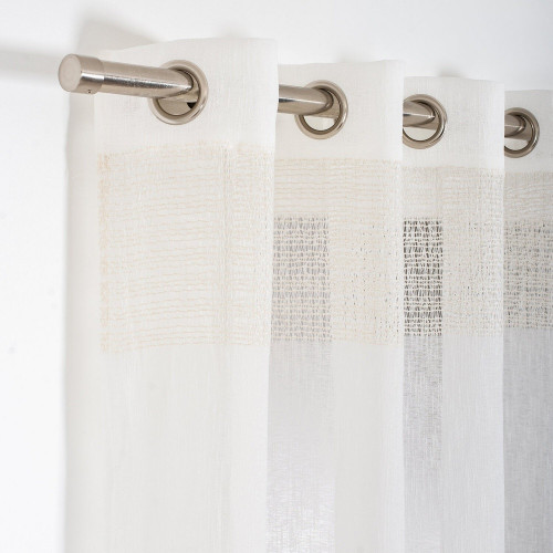 Voilage transparent, grace beige l. 140 x H. 260 cm - ROCLE