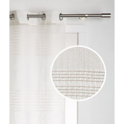 Voilage transparent, grace beige l. 140 x H. 260 cm - ROCLE