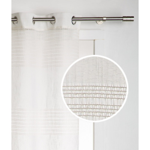 Voilage transparent, grace beige l. 140 x H. 260 cm - ROCLE