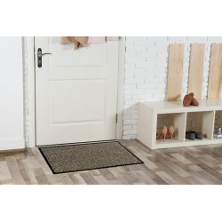 Tapis d'entree plastique marron l.60 cm x L.80 cm, Aurillac608010 - Sans marque