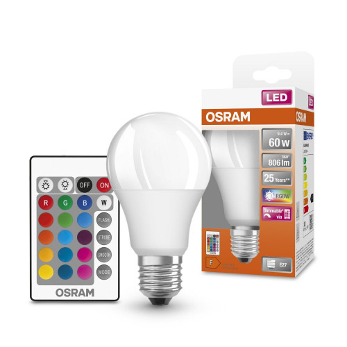 Ampoule variable RGBW led opaque standard E27 806 Lm, 60 W blanc chaud, OSRAM - OSRAM
