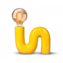 Lampe à poser POP S E27 céramique jaune de marque Sans marque, référence: B9123400