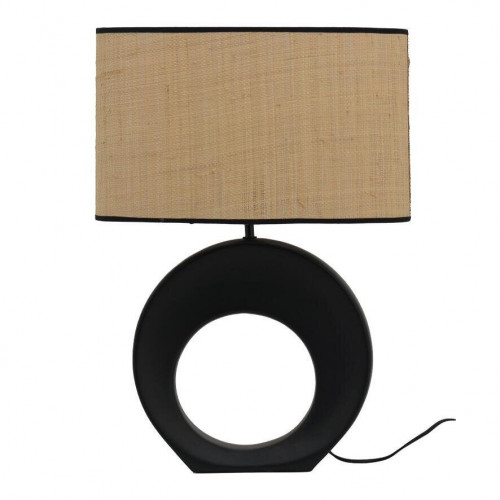 Lampe Anori, céramique, noir, H.60 cm, E27, SEYNAVE - SEYNAVE