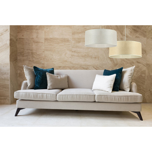 Suspension NATT, E27, diam.29 cm, coton argent strass, METROPOLIGHT - METROPOLIGHT