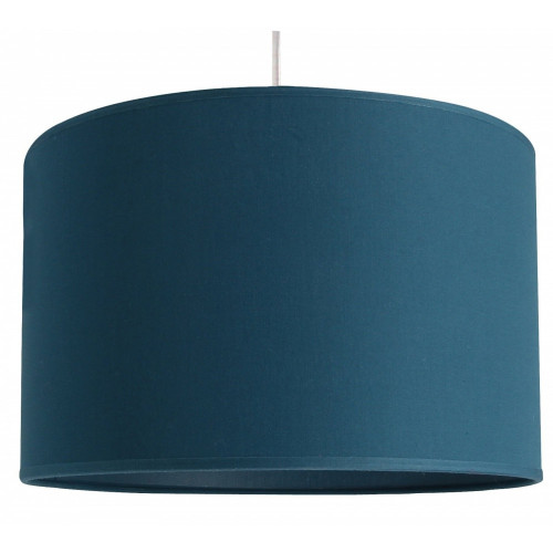 Suspension Natt, E27, diam.29 cm, coton bleu canard, METROPOLIGHT - METROPOLIGHT
