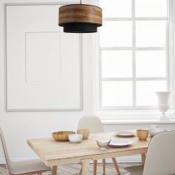 Suspension Stratos bosk, acier, diam.38 cm, E27, noir - METROPOLIGHT