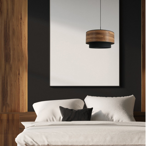 Suspension Stratos bosk, acier, diam.38 cm, E27, noir - METROPOLIGHT
