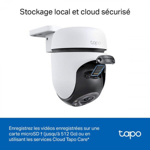 Camera de surveillance exterieure motorise filaire tc41 tapo blanc - TP LINK