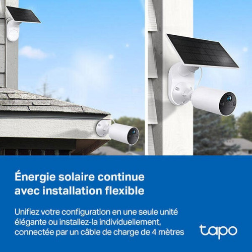 Camera exterieure avec panneau solaire tc82 tapo blanc - TP LINK