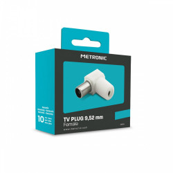 Fiche coudee TV femelle 9.52mm, Metronic - Sans marque