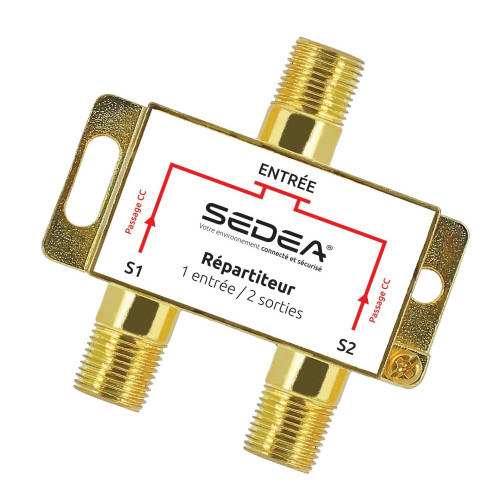 Répartiteur télévision 2 sorties gold SEDEA - SEDEA