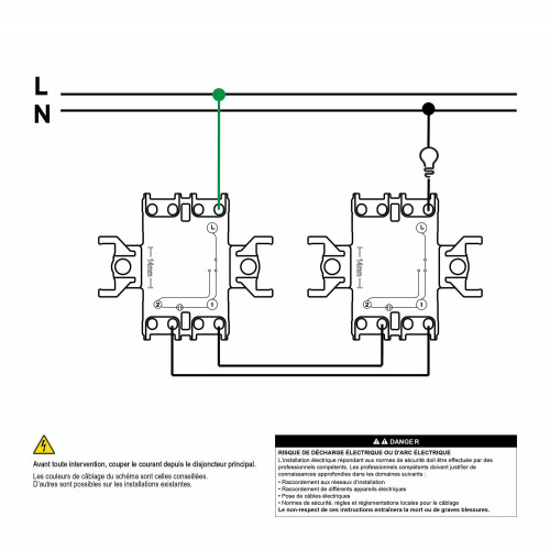 Interrupteur va-et-vient lumineux complet Miluz, SCHNEIDER ELECTRIC, blanc - SCHNEIDER ELECTRIC