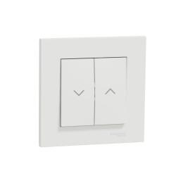 Interrupteur volet roulant complet Miluz, SCHNEIDER ELECTRIC, blanc de marque SCHNEIDER ELECTRIC, référence: B9128200