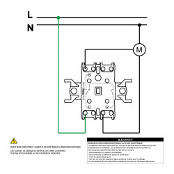 Interrupteur volet roulant complet Miluz, SCHNEIDER ELECTRIC, blanc - SCHNEIDER ELECTRIC