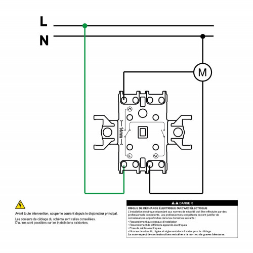 Interrupteur volet roulant complet Miluz, SCHNEIDER ELECTRIC, blanc - SCHNEIDER ELECTRIC