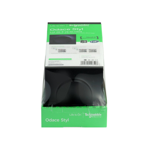 Lot de 5 interrupteurs va-et-vient complet Odace, SCHNEIDER ELECTRIC, anthracite - SCHNEIDER ELECTRIC