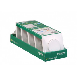 Lot de 5 interrupteurs va-et-vient complet, Odace, SCHNEIDER ELECTRIC, blanc de marque SCHNEIDER ELECTRIC, référence: B9128400